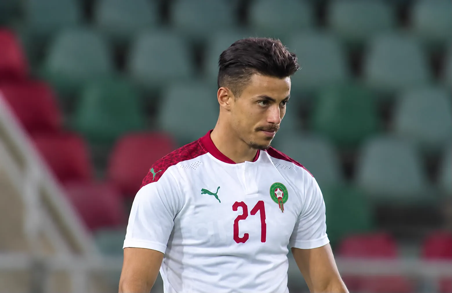 Moha con la camiseta de Marruecos