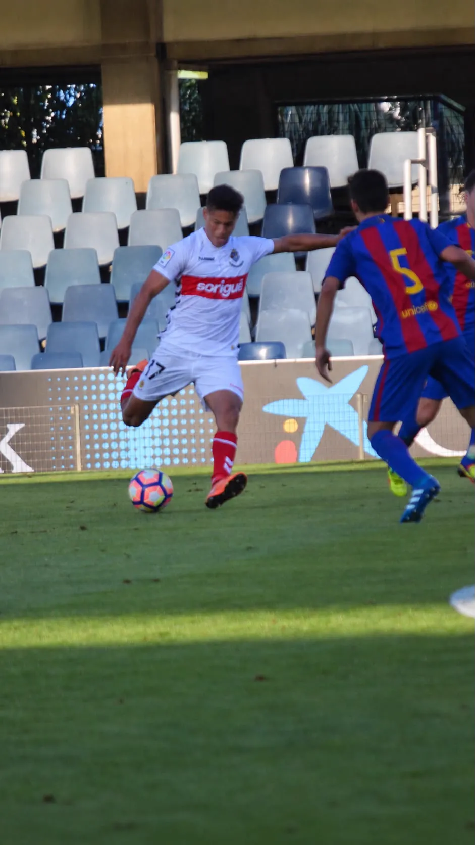 Moha en acción con el Gimnàstic de Tarragona